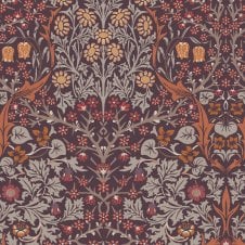 william morris blackthorn wallpaper in plum 
