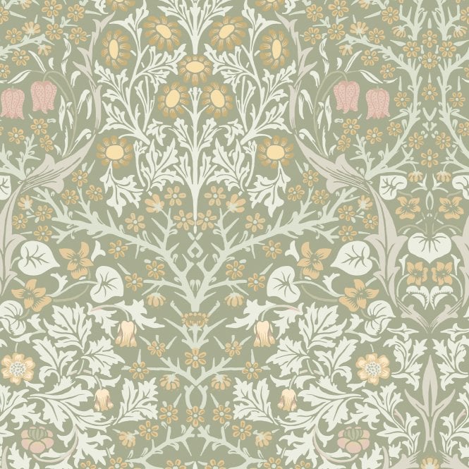 Blackthorn Sage  Green Wallpaper
