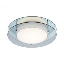 BLAIR flush fit clear acrylic and mirror effect LED ceiling light with 3 year warranty