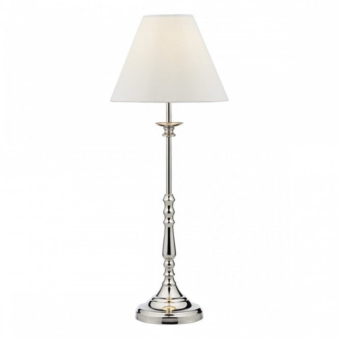BLENHEIM Slim Table Lamp Nickel with Shade