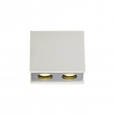 BLOCK 2 Light Surface Spotlight in Matte White and Grey