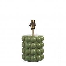 olive green ceramic bobble table lamp