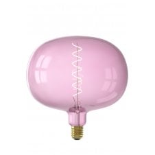 decorative pink glass LED light bulb