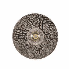 BOG-OAK Black Clay Ceramic Disc Wall Light Satin Brass