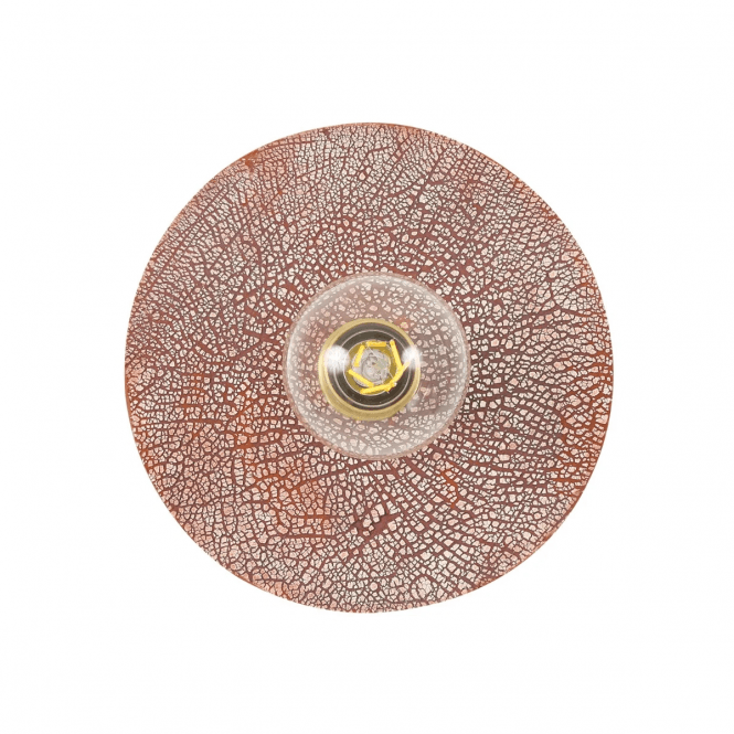 BOG-OAK Red Iron Ceramic Disc Wall Light Satin Brass