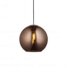Boli Pendant | Black With Copper Mirrored Glass