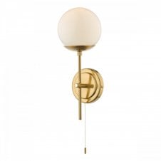 BOMBAZINE Rich Bronze Wall Light - Opal Glass
