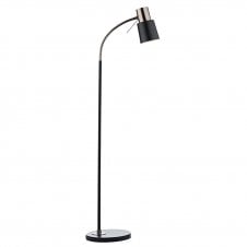 Contemporary Styled Floor Lamp in Black with Copper