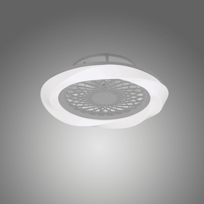 BOREAL 70W LED Dimmable Reversible Ceiling Fan White and Silver