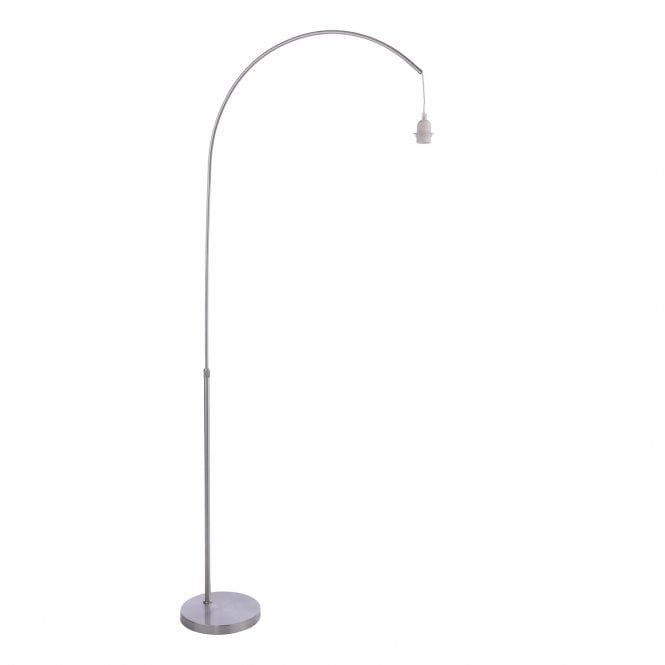 Bow Curved Arm Floor Lamp - Satin Nickel (Base Only)