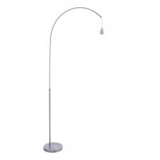 Overhanging Arm Floor Lamp in Satin Nickel - Base Only