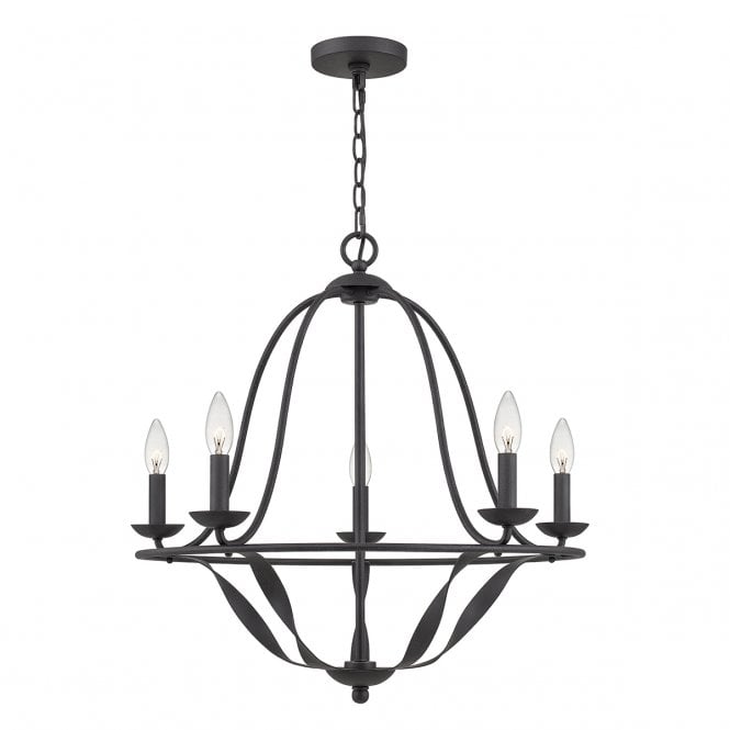 BRADBURY 5 Light Chandelier Steel