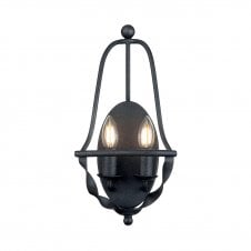 Dark Grey Traditional Wall Light Light Steel