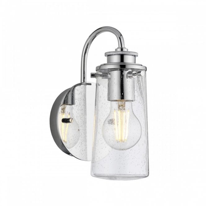 BRAELYN Single Wall Light in Polished Chrome | Bathroom Rated IP44