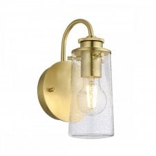 BRAELYN Wall Light in Brushed Brass | Bathroom Rated IP44