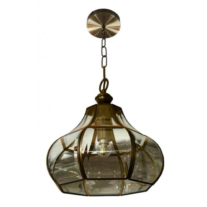 BRAGA Lantern Antique Brass in Elegant Mushroom Shape