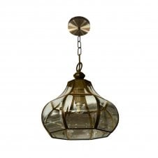 BRAGA Lantern Antique Brass in Elegant Mushroom Shape