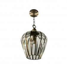 BRAGA Lantern Antique Brass in Elegant Tulip Shape