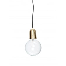 single brass ceiling pendant suspension with black flex