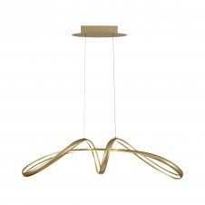 BRENT Dimmable Large Oval Pendant | 1 x 39W LED | 3000K | 1950lm | matt Gold | 3yrs Warranty