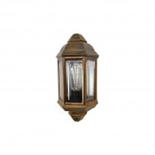 BRENT traditional exterior wall lantern in brass finish
