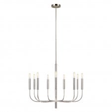 BRIANNA 9 light chandelier in polished nickel finish