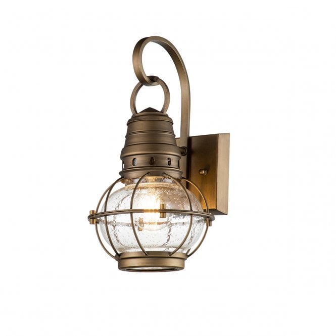 BRIDGEPOINT Small Wall Lantern Aluminium, Clear Seeded Glass
