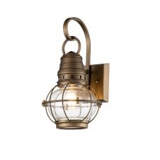 BRIDGEPOINT Small Wall Lantern Aluminium, Clear Seeded Glass