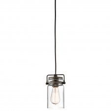 vintage glass jar ceiling pendant with bronze suspension