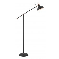 Adjustable Floor Lamp, Black with Copper