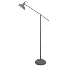 grey and copper industrial floor lamp