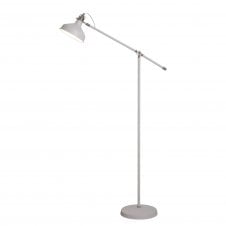 white and nickel industrial floor lamp