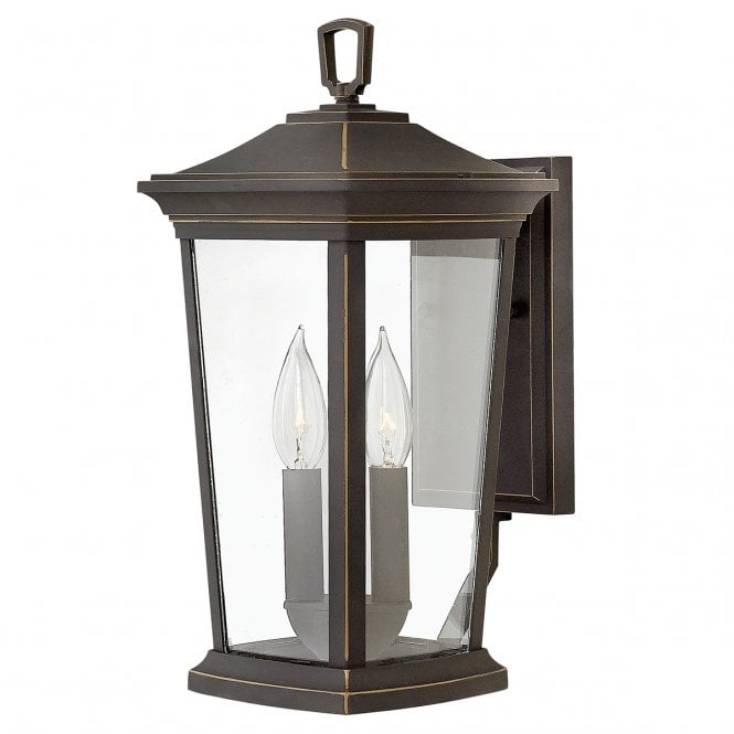 BROMLEY 2 light exterior wall lantern in oiled bronze