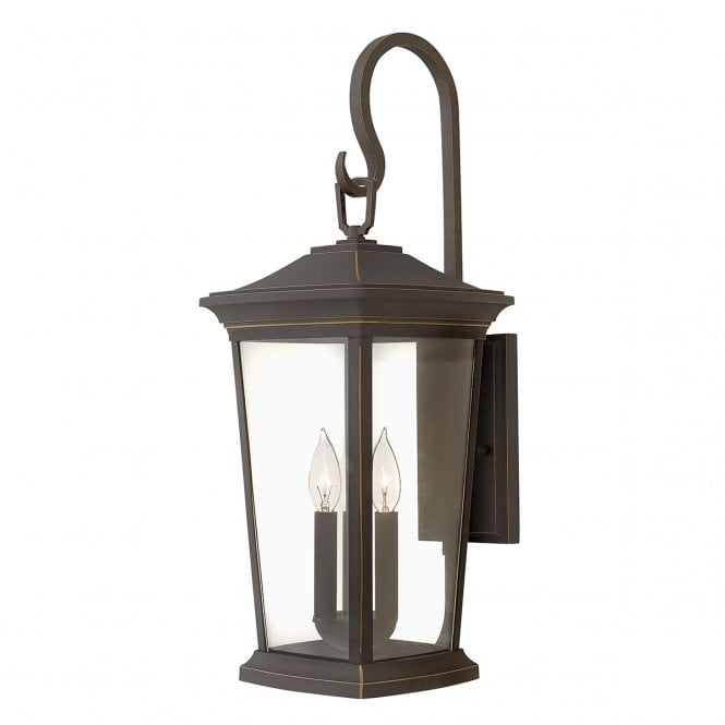 BROMLEY 3 light large exterior wall lantern in oiled bronze