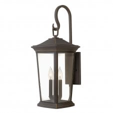 BROMLEY 3 light large exterior wall lantern in oiled bronze