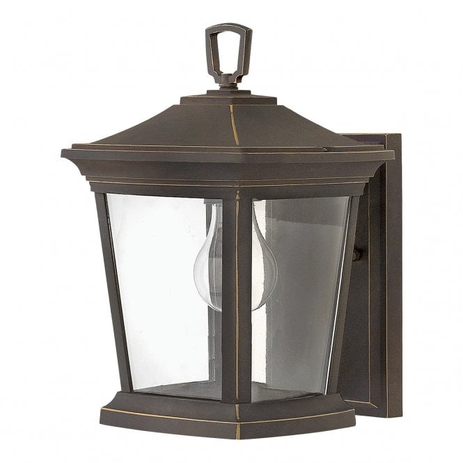 BROMLEY small exterior wall lantern in oiled bronze