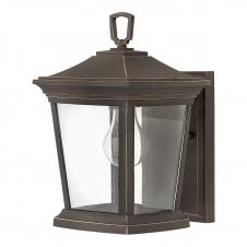 BROMLEY small exterior wall lantern in oiled bronze