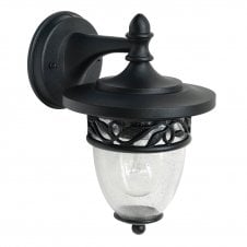 traditional outdoor wall lantern in black