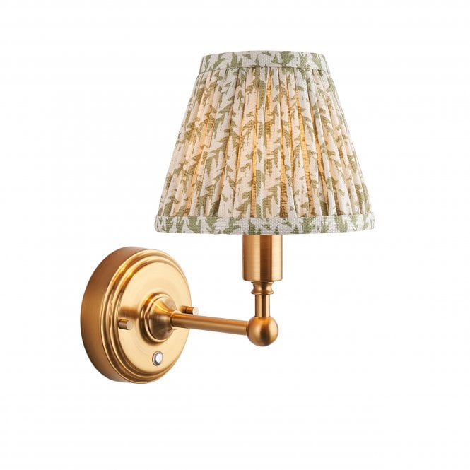 Burley Rechargeable Wall Light with Leaf Shade in Green