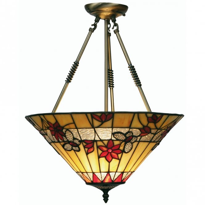 BUTTERFLY Tiffany Ceiling Uplighter Pendant