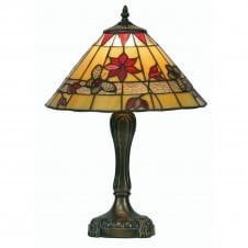 BUTTERFLY Tiffany Table Lamp in Antique Brass