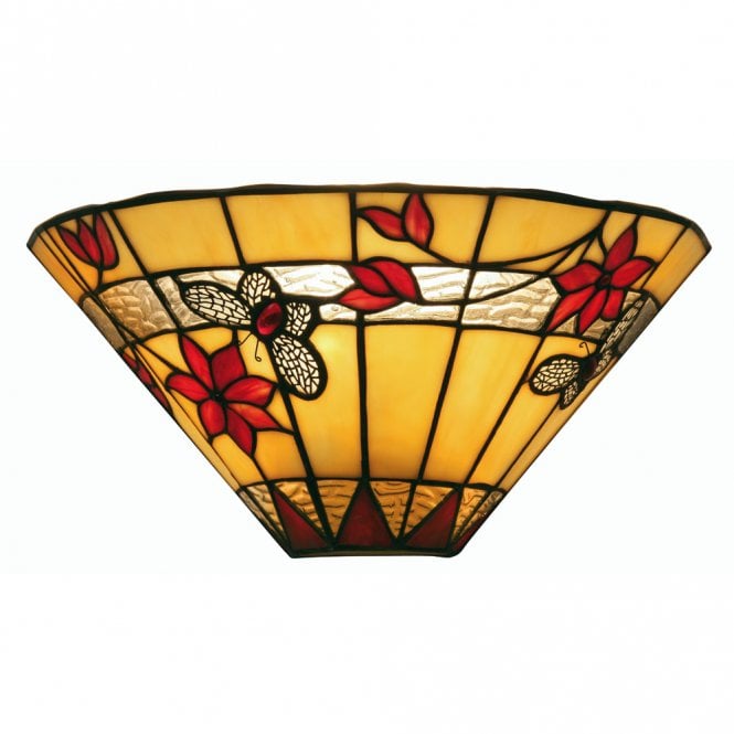 BUTTERFLY Tiffany Up Lighter Wall Lamp