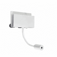 CABARETE LED wall light with reading arm in white finish
