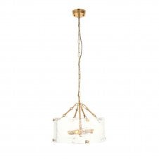 a medium size glass drum pendant light