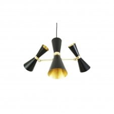 CAIRO 3 Arm Contemporary Chandelier in Powder Coated Matte Black