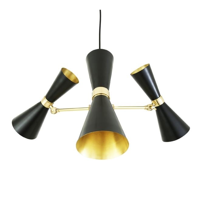 CAIRO 3 Arm Contemporary Chandelier in Powder Coated Matte Black