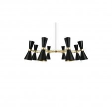 CAIRO 8 Arm Contemporary Chandelier in Powder Coated Matte Black