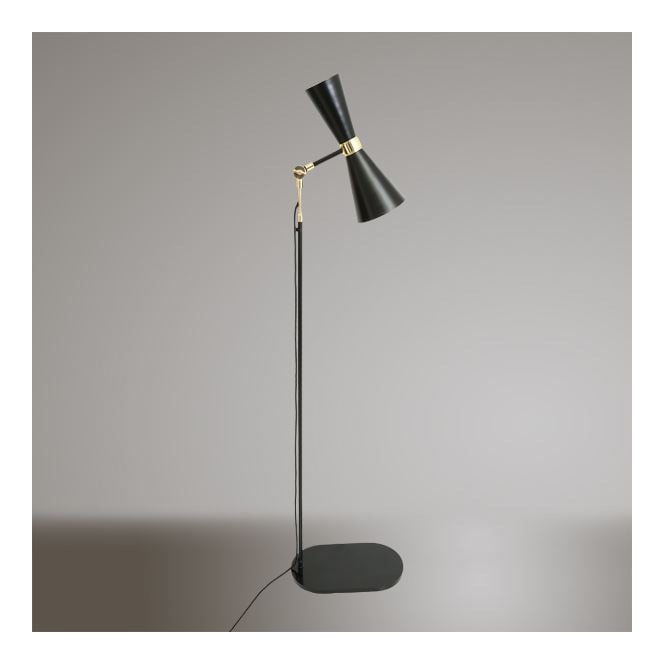 CAIRO Contemporary Floor Lamp in Powder Coated Matte Black