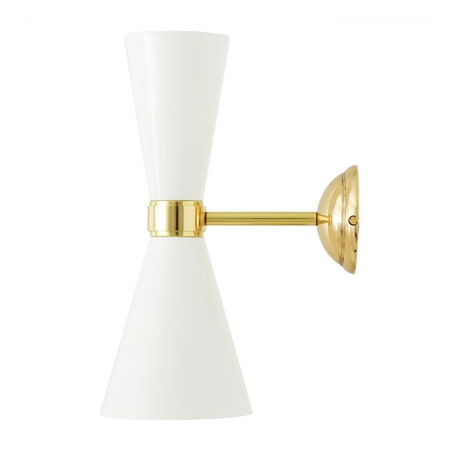 CAIRO Contemporary Wall Light in Powder Coated White