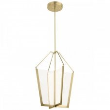CALTERS Large LED Pendant in Matte Champagne Gold